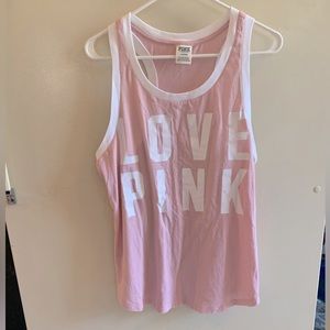 Pale pink Love Pink Victoria’s Secret tank top